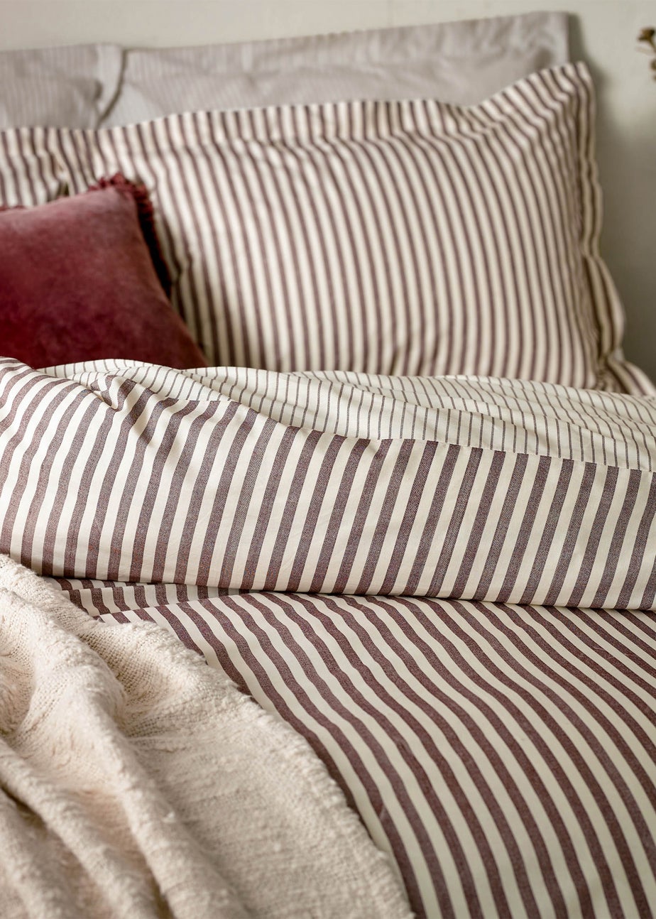 Yard Hebden Melange Stripe Cotton Duvet Cover Set