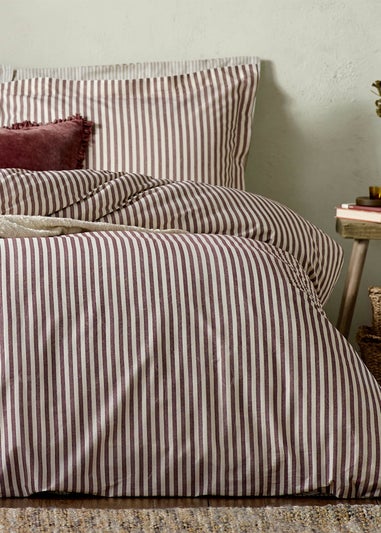 Yard Hebden Melange Stripe Cotton Duvet Cover Set