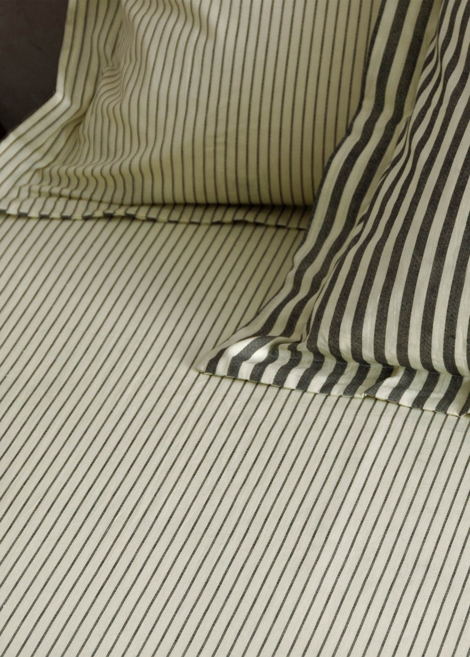 Yard Hebden Melange Stripe Fitted Sheet