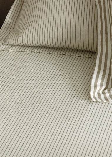 Yard Hebden Melange Stripe Fitted Sheet