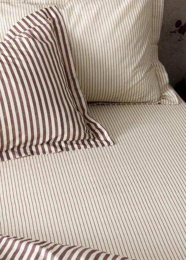 Yard Hebden Melange Stripe Fitted Sheet