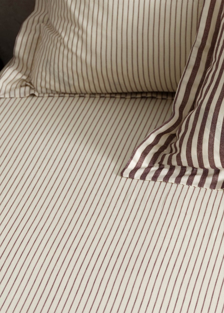 Yard Hebden Melange Stripe Fitted Sheet