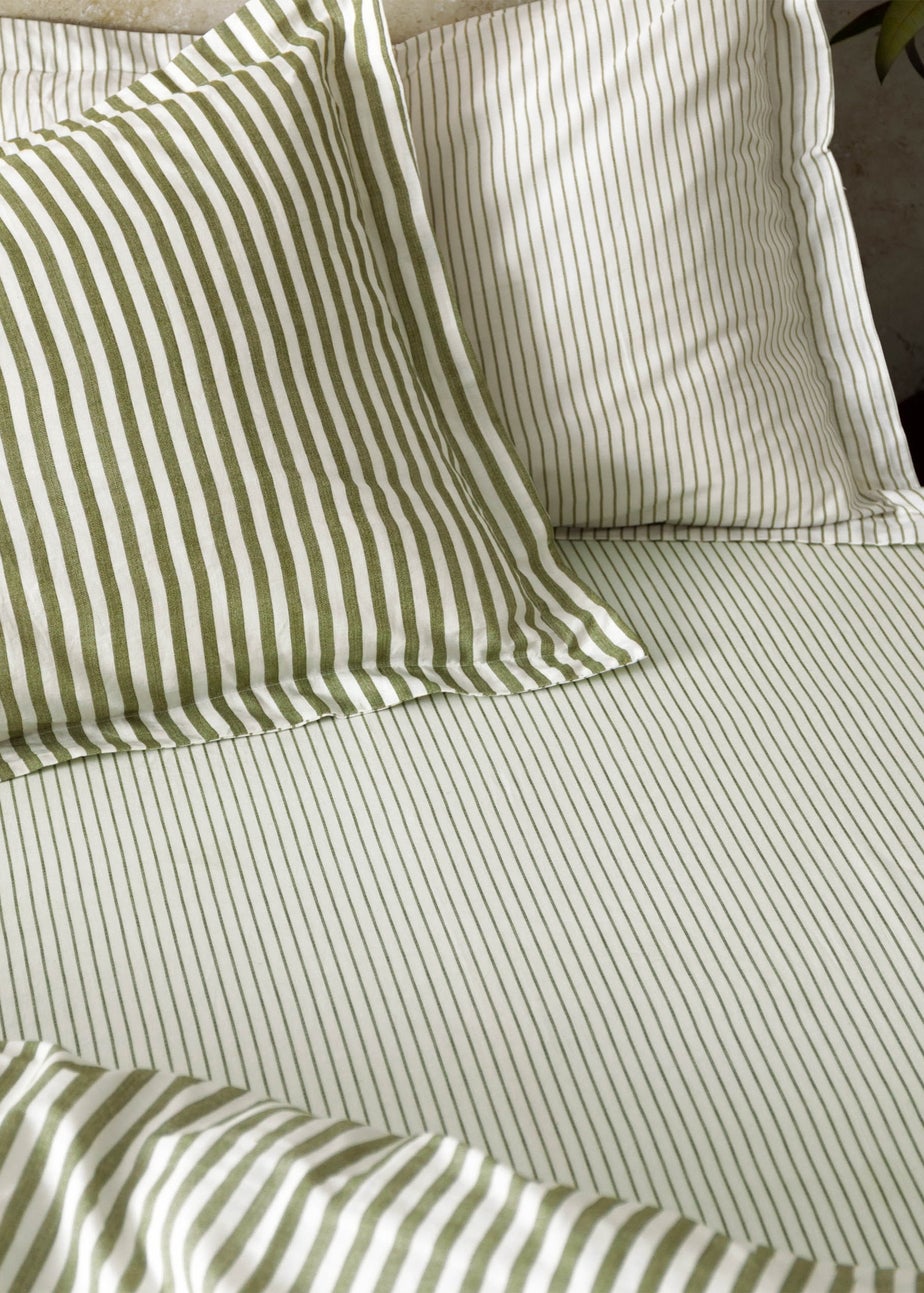 Yard Hebden Melange Stripe Fitted Sheet
