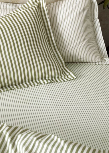 Yard Hebden Melange Stripe Fitted Sheet