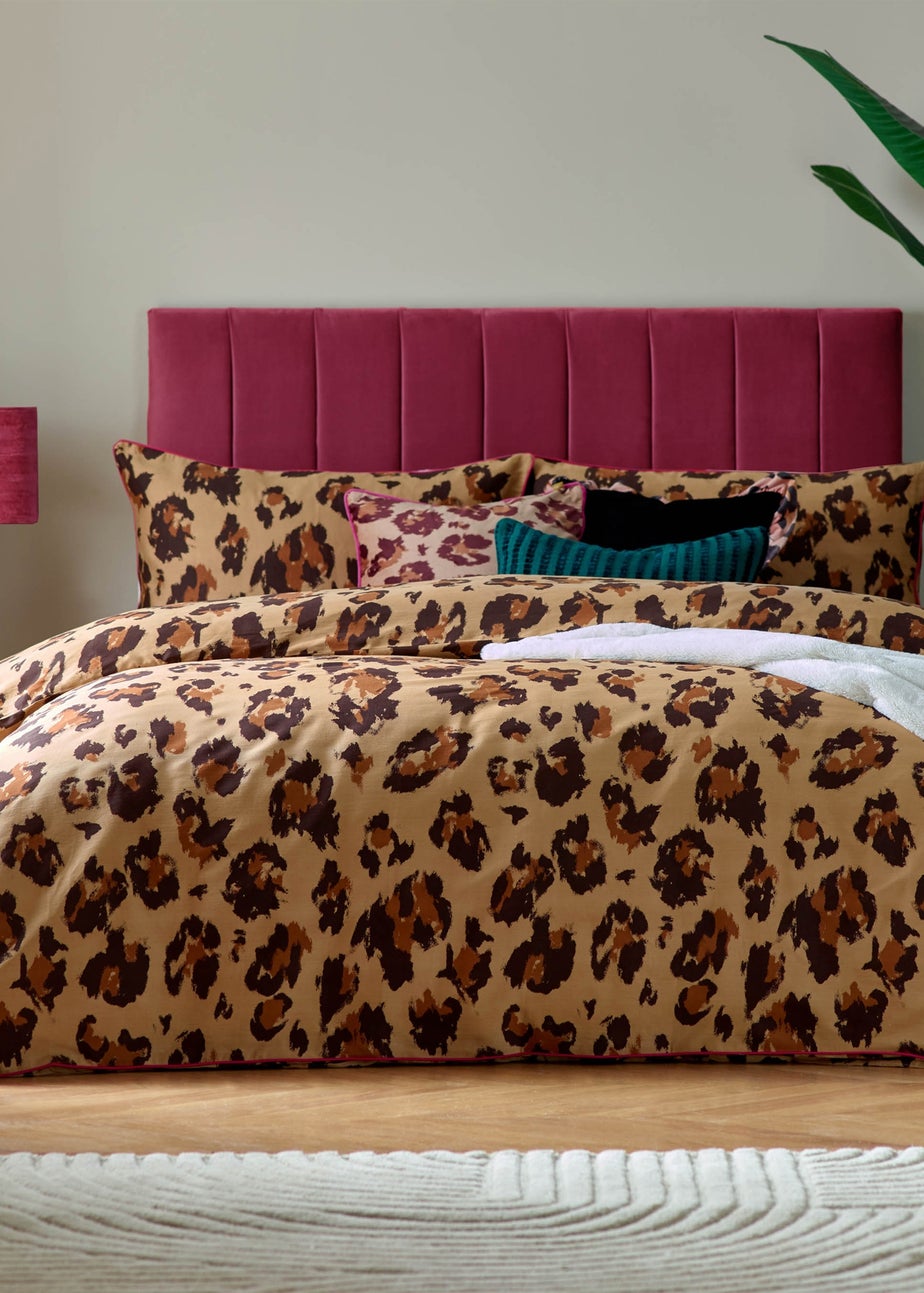 furn. True Leopard Printed Duvet Cover Set Multicolour
