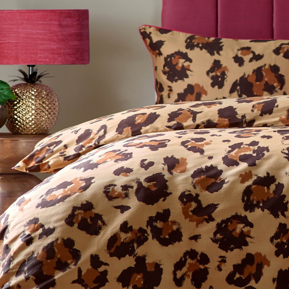 furn. True Leopard Printed Duvet Cover Set Multicolour