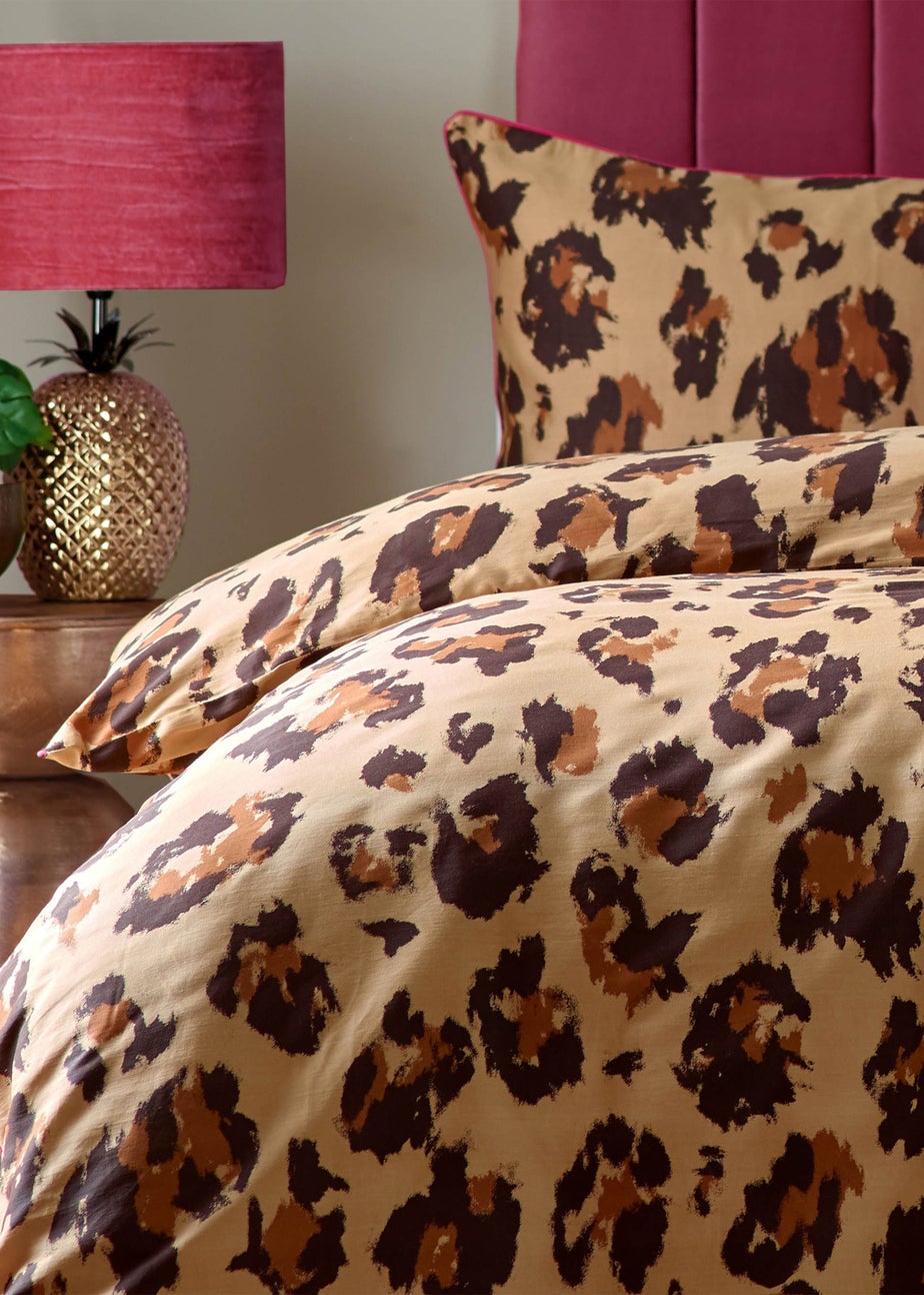 furn. True Leopard Printed Duvet Cover Set Multicolour