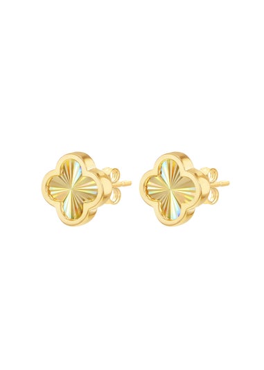 Golden Moments 9ct Yellow Gold Rainbow Petal Stud Earrings