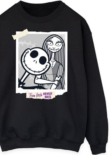 Disney Nightmare Before Christmas Polaroid Adult Black Graphic Sweatshirt