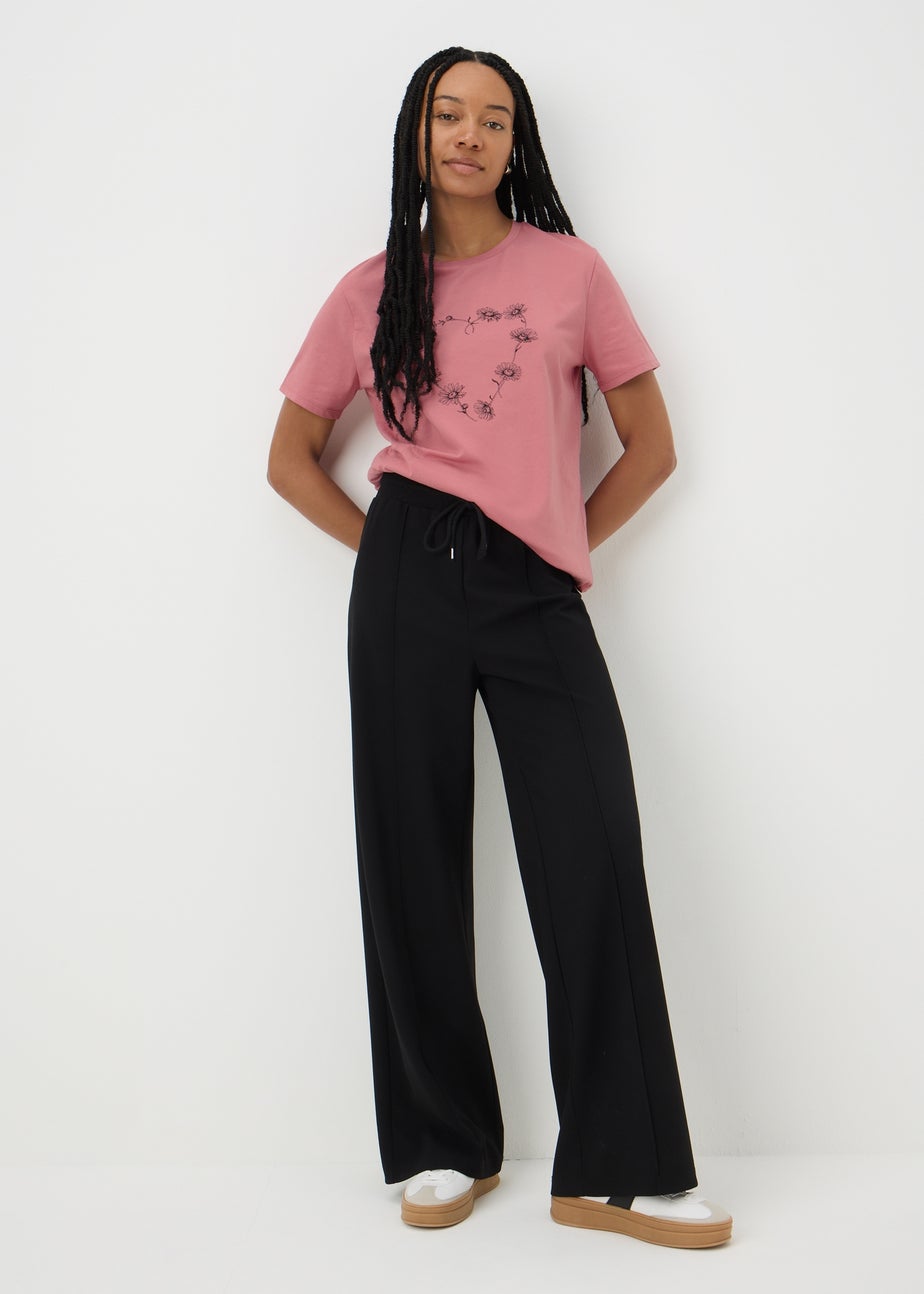 Pink Floral Heart T-Shirt