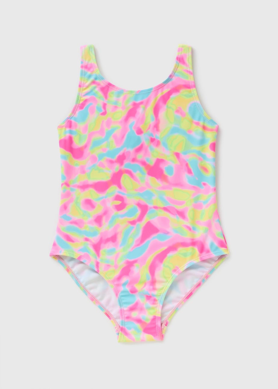 Girls Multicolour Tie Dye Swimsuits (6-15yrs)