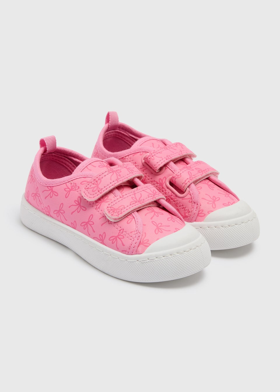 Girls Pink Bow Double Strap Shoes (Younger 4-12)