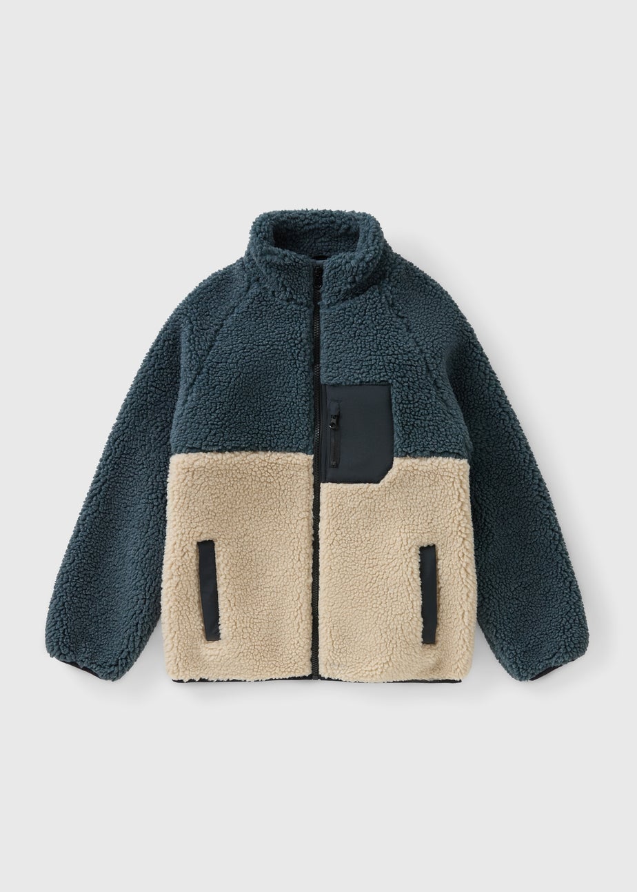 Boys Teal Borg Zip Through Fleece (7-15yrs)