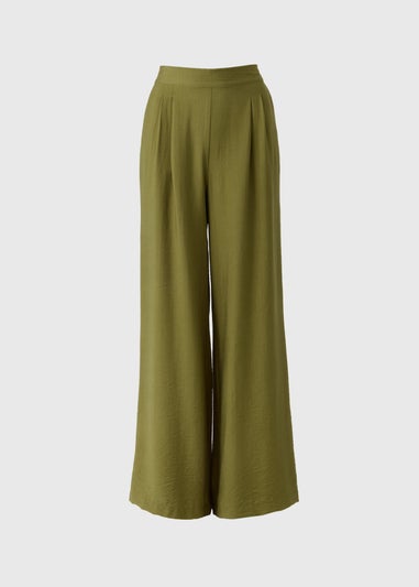Khaki Wide Leg Trousers