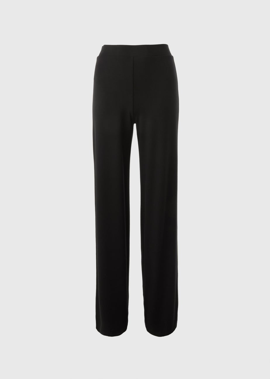 Black Side Stripe Wide Leg Trousers