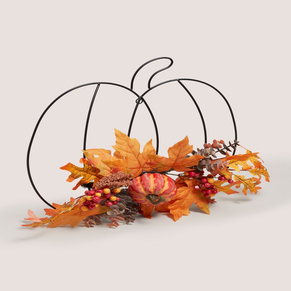 Orange Pumpkin Plant  Wall Art