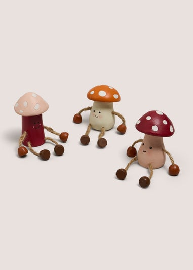 3 Piece Mushroom Dangly Leg Ornaments