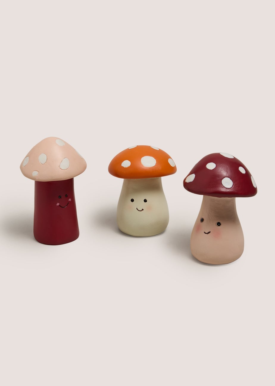 3 Piece Mushroom Novelty Ornaments