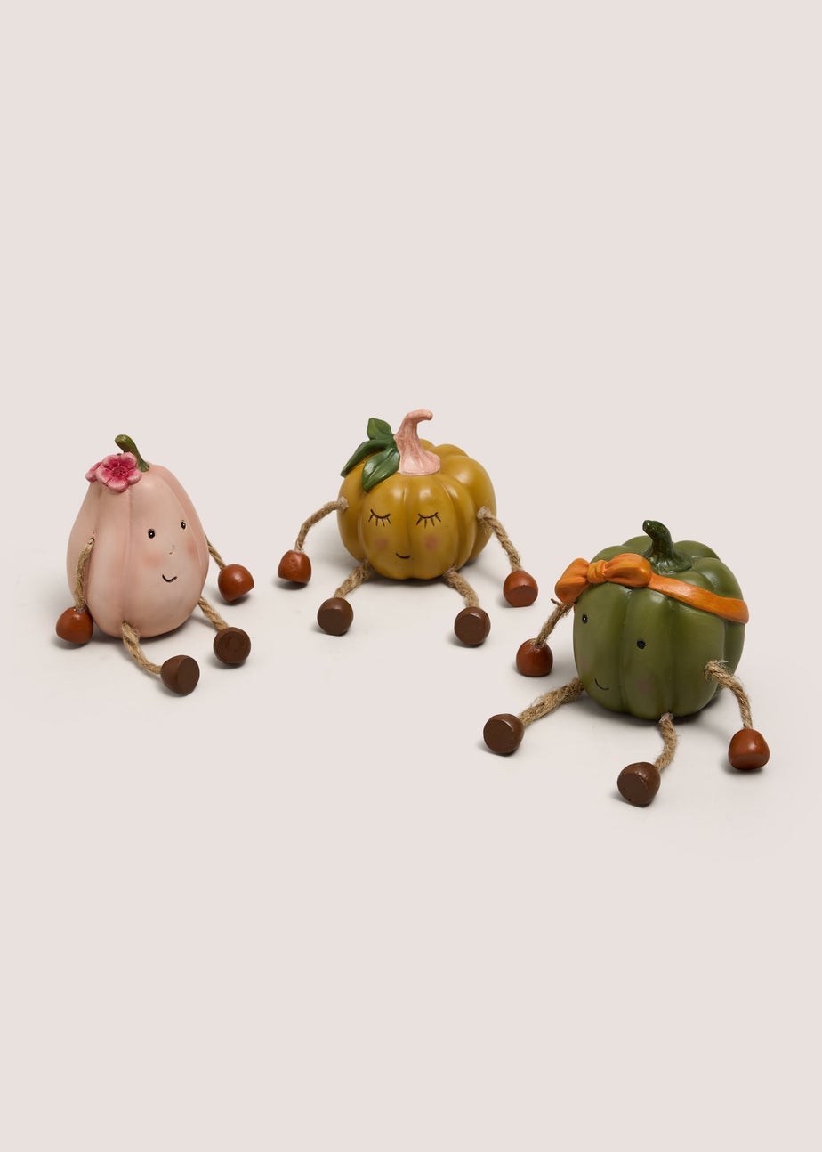 3 Piece Pumpkin Dangly Legs Ornaments