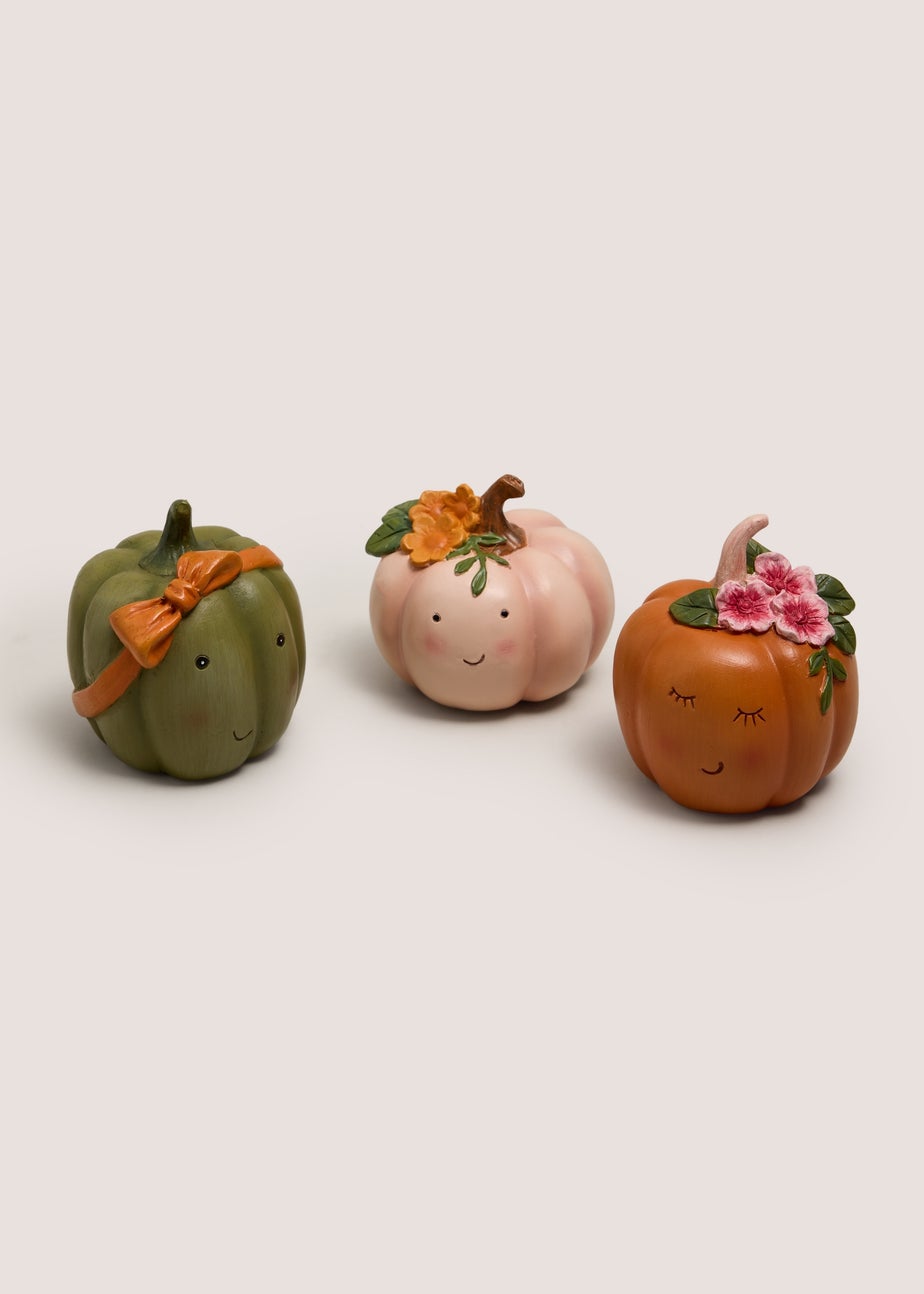 3 Piece Pumpkin Novelty Ornaments