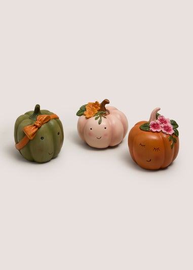 3 Piece Pumpkin Novelty Ornaments