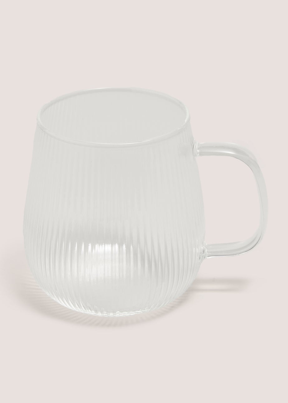 Glass Ribbed Mug