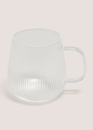 Glass Ribbed Mug