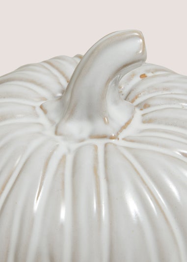 Squat Stripe Pumpkin Ornament