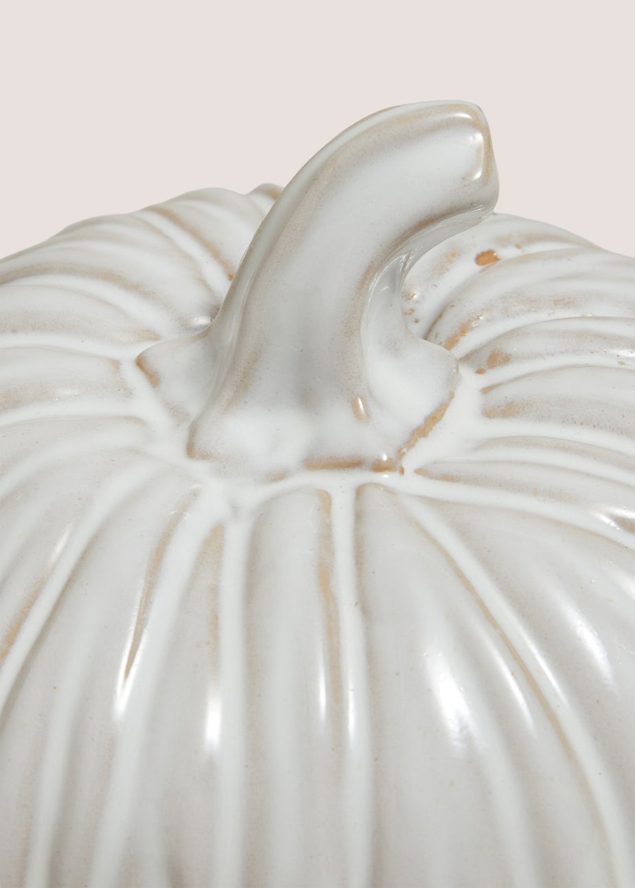 Squat Stripe Pumpkin Ornament