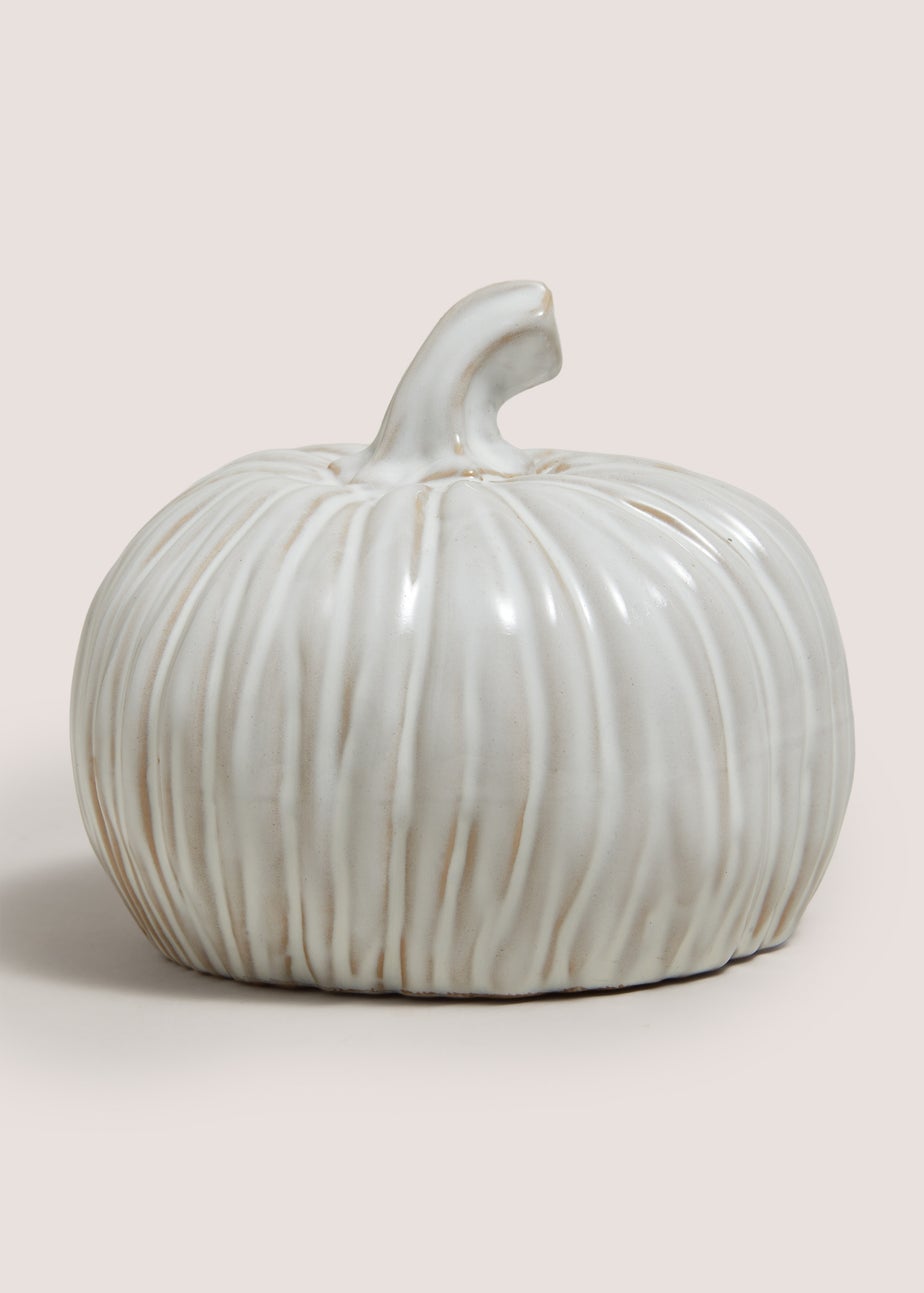 Squat Stripe Pumpkin Ornament