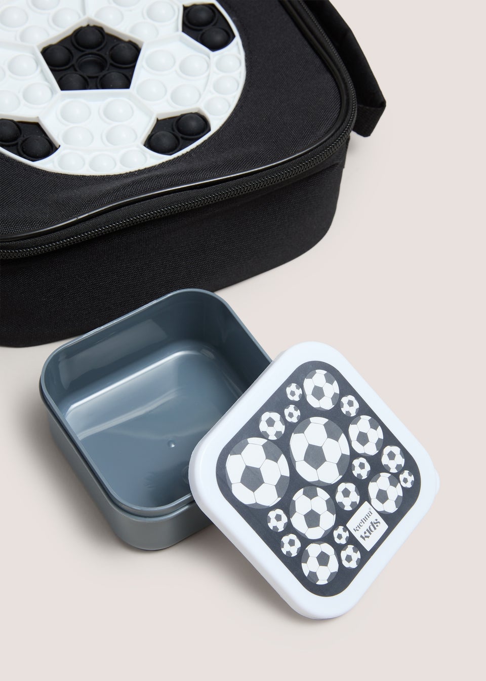 Black Football Lunch Bag & Snack Box