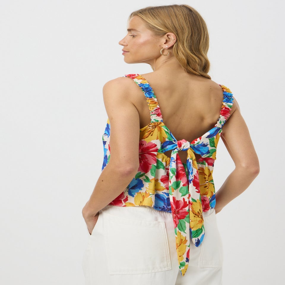 Multicolour Large Floral Cami Top