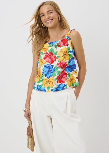 Multicolour Large Floral Cami Top