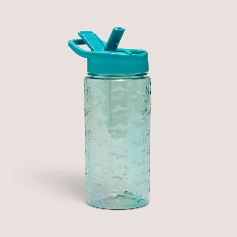 Blue Star Embossed Water Bottle