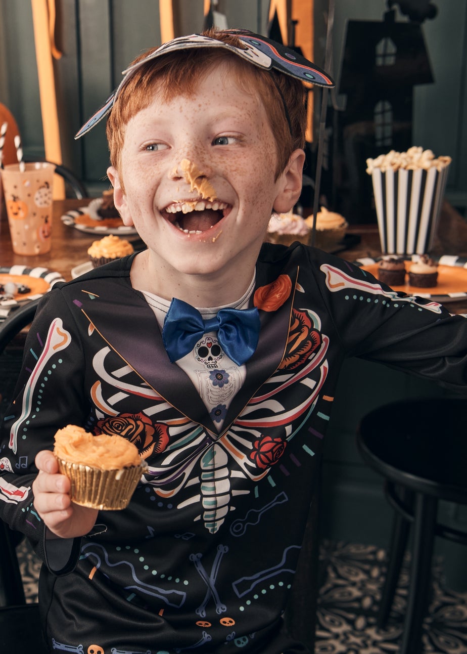 Day Of The Dead Boys Black Halloween Costume (1-7yrs)