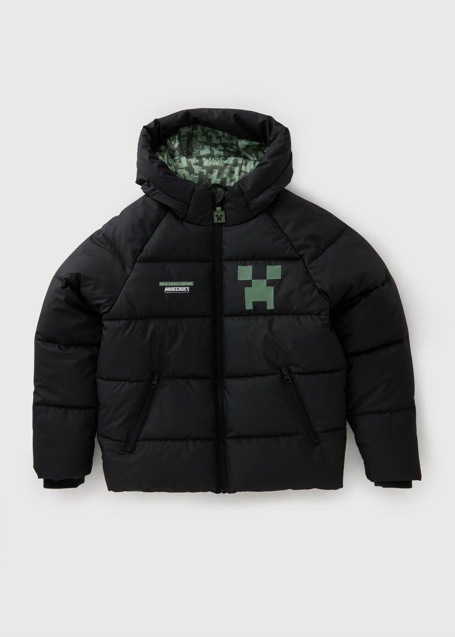Minecraft Boys Black Padded Coat (5-13yrs) Matalan