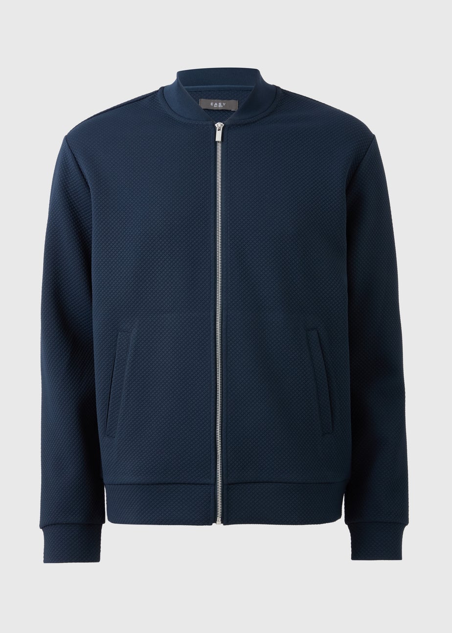 Navy Smart Quilt Bomber Jacket