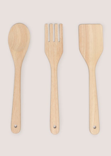 3 Pack Wooden Utensil Set