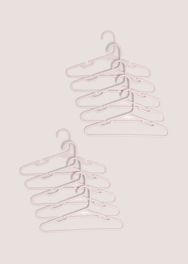 10-Pack Pink Kids Plastic Hangers