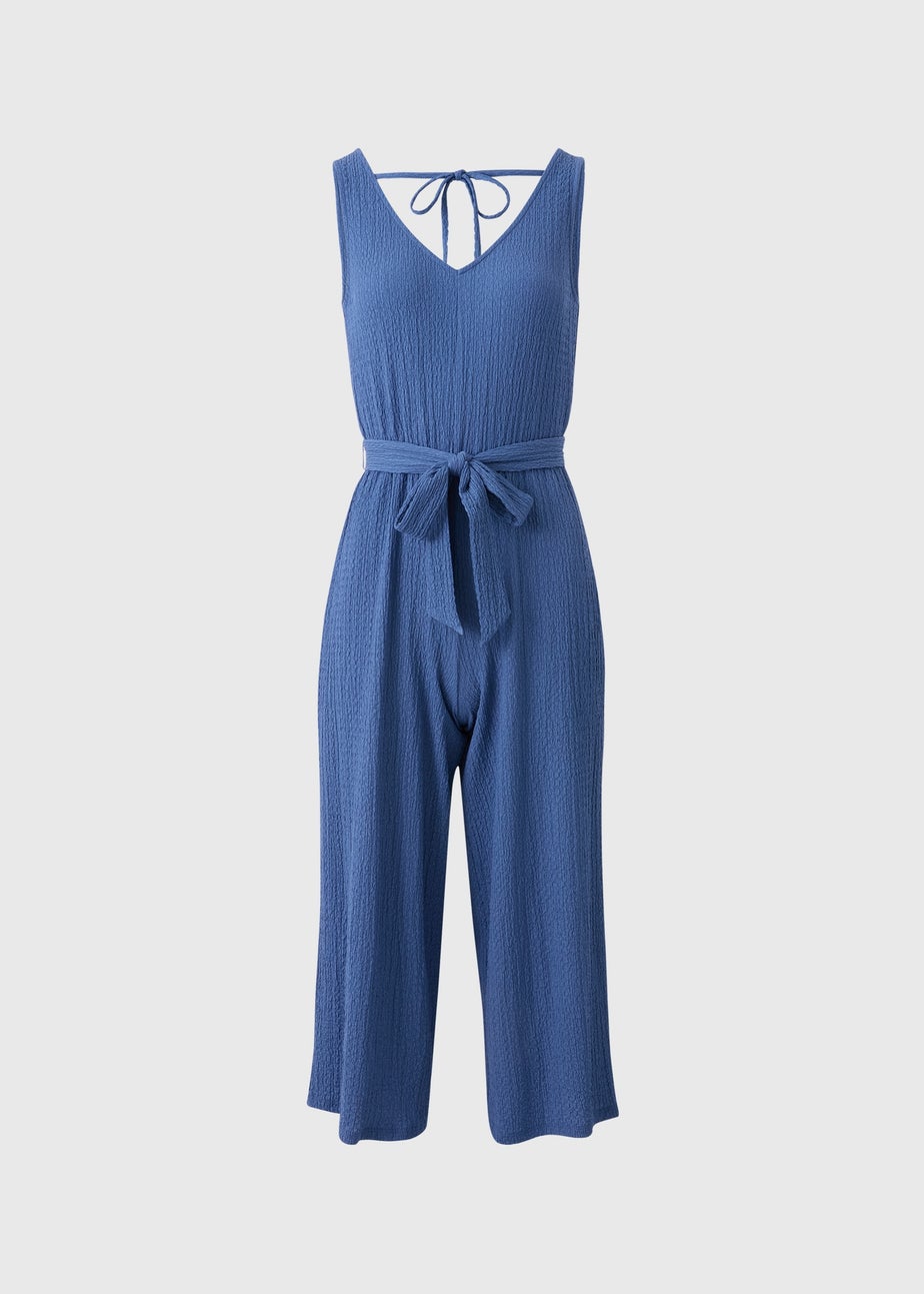 Papaya Blue Crinkle Jumpsuit
