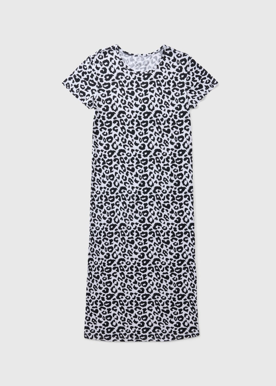Black Mono Animal Print Nightie