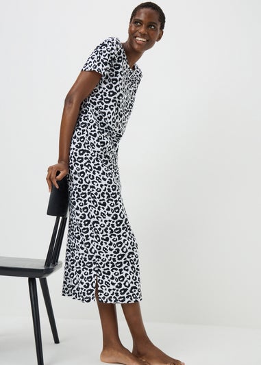 Black Mono Animal Print Nightie