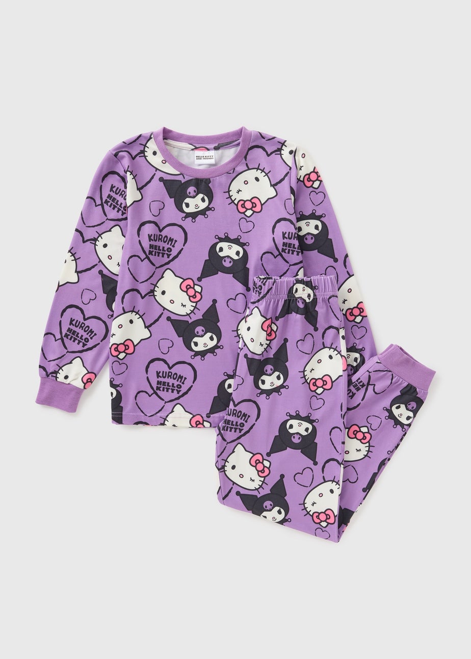 Hello Kitty Girls Purple Kuromi Soft Pyjama Set (5-13yrs)