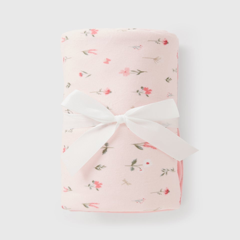 Baby Pink Dainty Floral Shawl