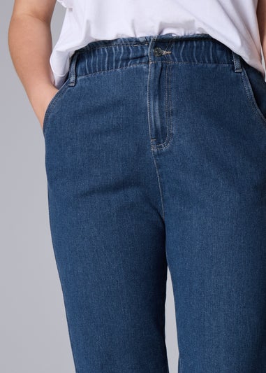 Dark Wash Paper Bag Jeans