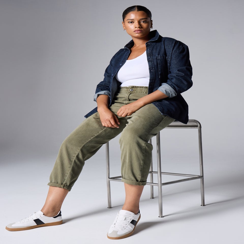 Khaki Paperbag Jeans