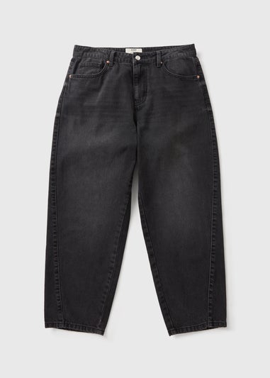 Black Barrel Leg Jeans