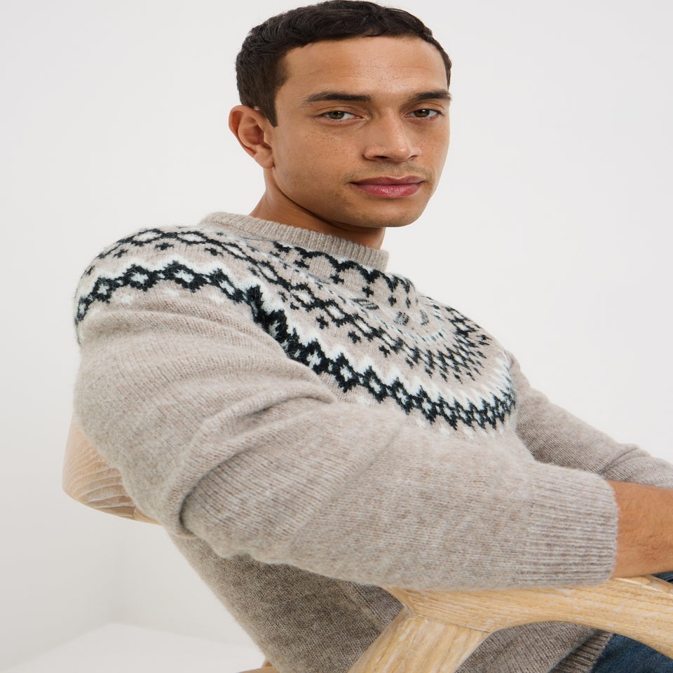 Stone Patterned Christmas Jumper