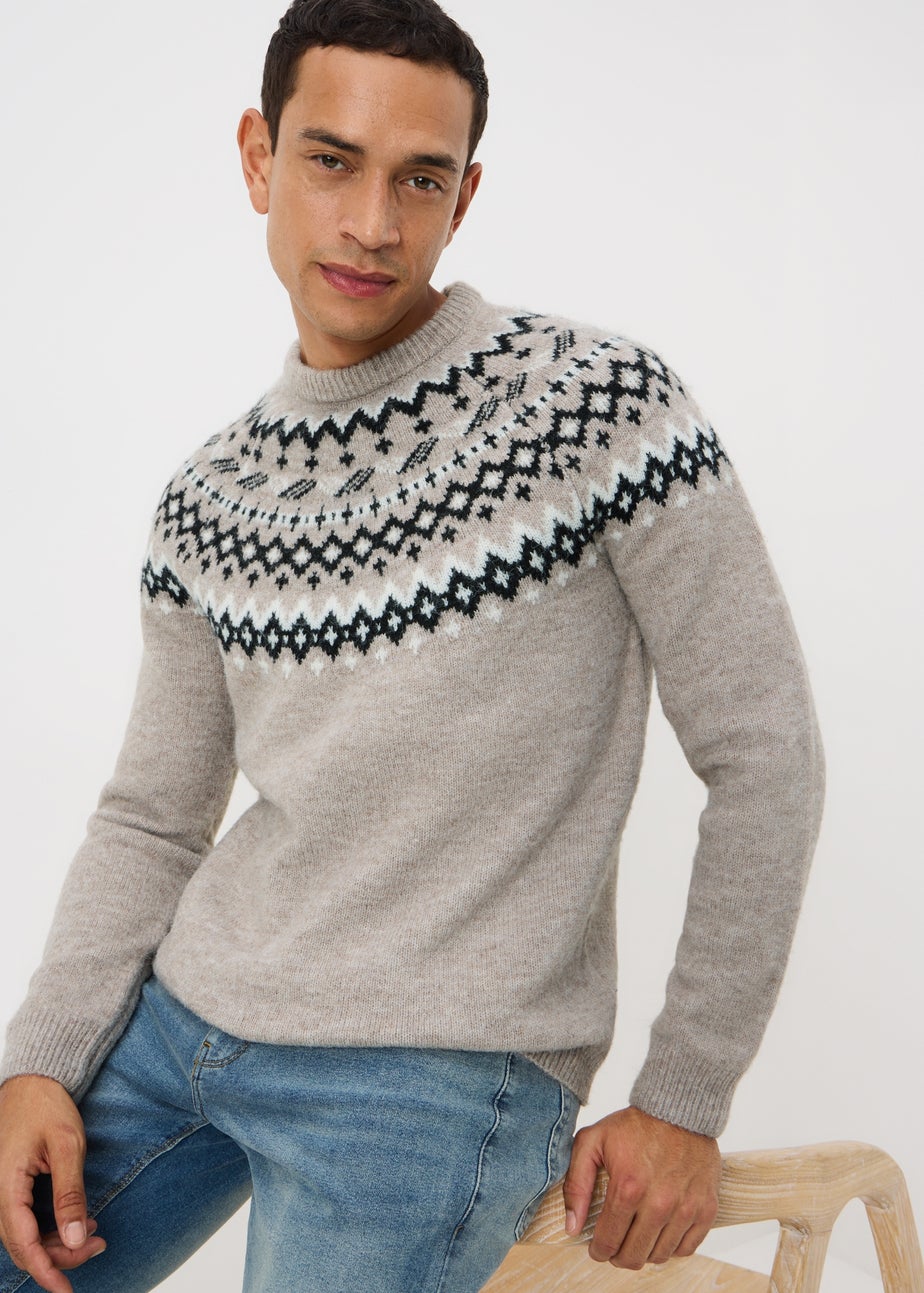 Stone Patterned Christmas Jumper