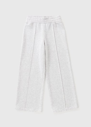 Girls Grey Wide Leg Jogging Bottoms (7-15yrs)